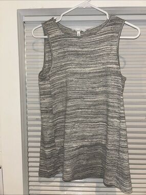Athleta Spacedye Tank | XS | Heather Gray | Pleated Back Detail